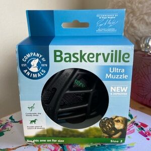 Baskerville Ultra Black Muzzle for Dogs, Size 2